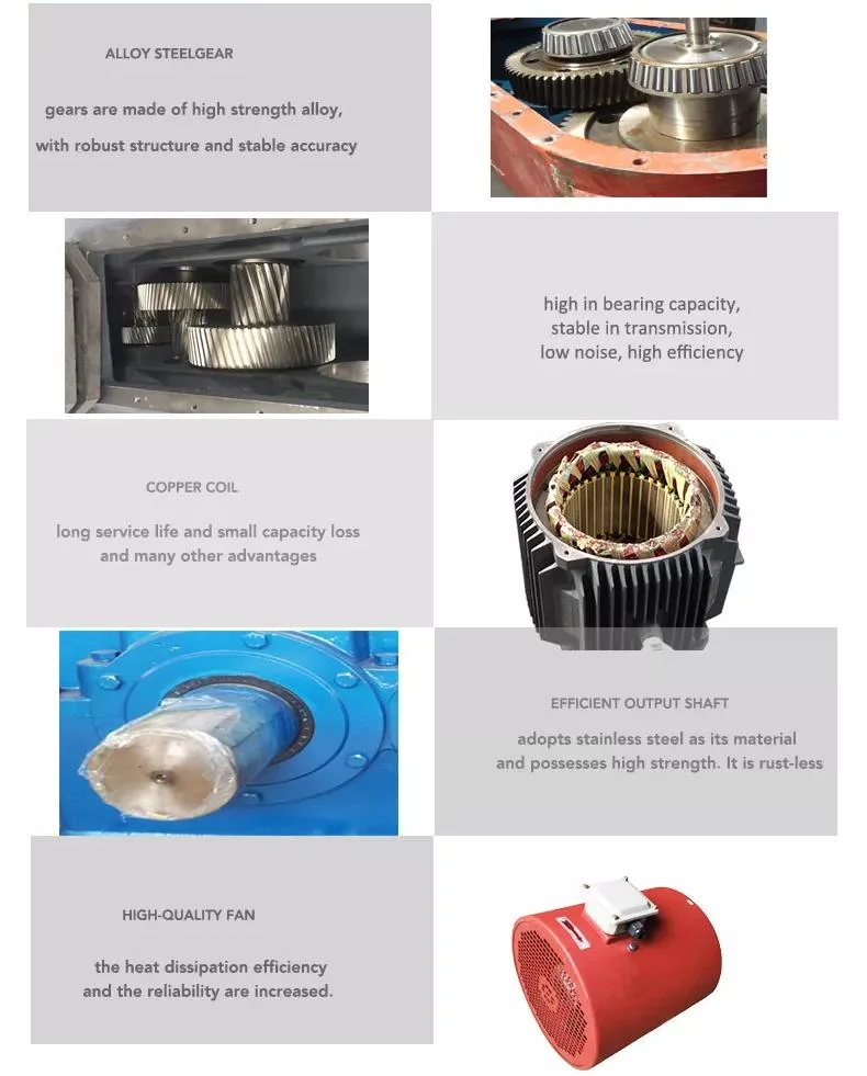 Dcyf Three-Step Hard Tooth Surface Cylindrical Gearbox with Auxiliary Drive