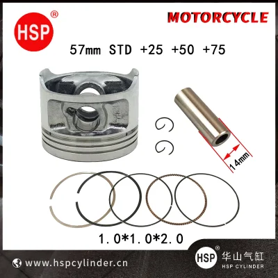 Moto 57mm Pistone 14mm Spille Anello Set Kit di Montaggio per Haojue Suzuki EN125 HJ125 EN HJ 125 125cc Motore Pezzi di Ricambio